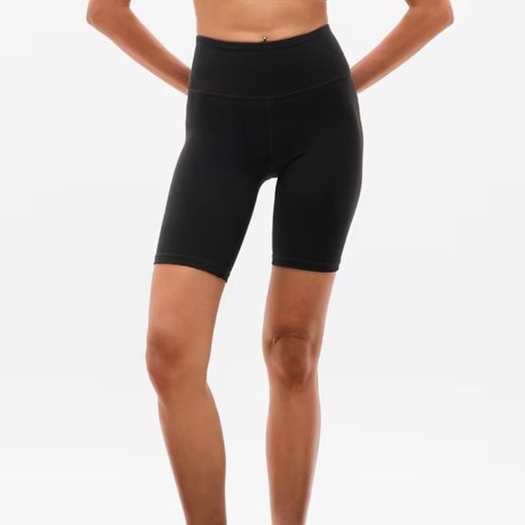 Athleta Pants - Athleta Women's Elation 8” High Rise Black Bike Shorts Size Medium